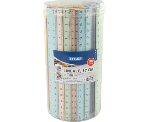 Picture of Plastic Ruler 17cm Asstd.clrs Stylex