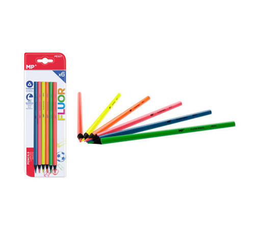 Picture of Pencil 6clrs Neon HB Easy Grip MP