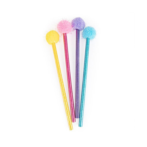 Picture of Pencil Fantasy Glitter Clrs Pompoms Trendhaus