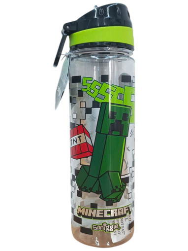 Picture of Water Bottle Plastic 650ml Minecraft Smiggle