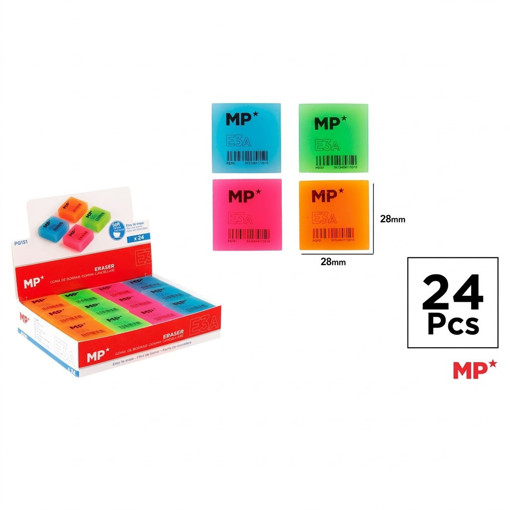 Picture of Eraser Small Neon Clrs Translucent MP
