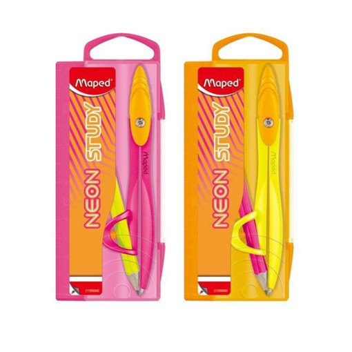 Picture of Compass with Pencil Neon Study Maped