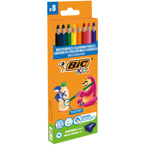 Picture of Colour Pencil 8clrs With Sharpener Bic