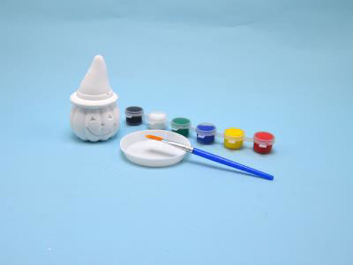 Picture of Ceramic With Paints 6clrs 7.5cm Pumpkin