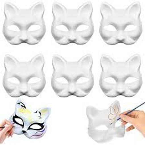 Picture of Mask White Cute Cat Craft for all